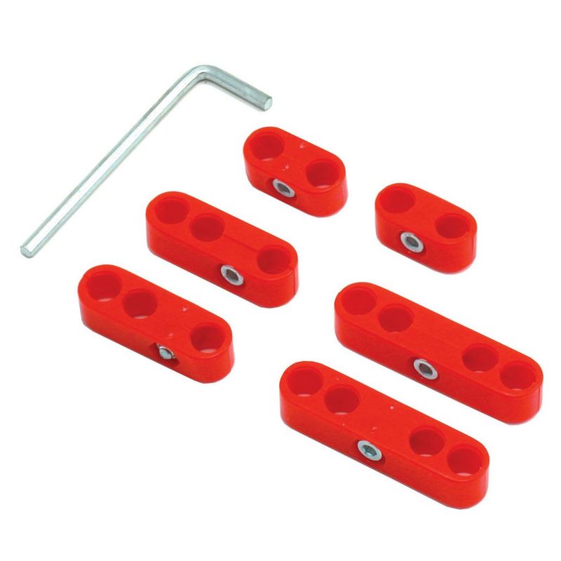 Spark Plug Ignition Lead Wire Separators Pro Style V8 Red set 7+8mm leads
