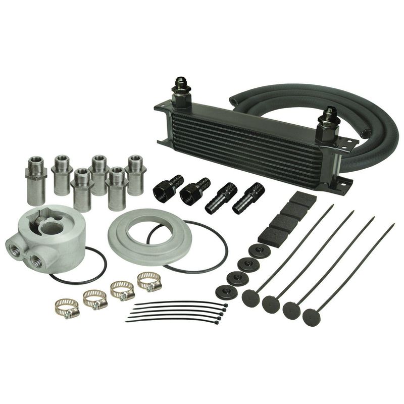 Derale Stack Plate 10 Row Engine Cooler Kit inc Universal Sandwich Adapter 15605 Derale Stack Plate 10 Row Engine Cooler Kit inc Universal Sandwich Adapter 15605