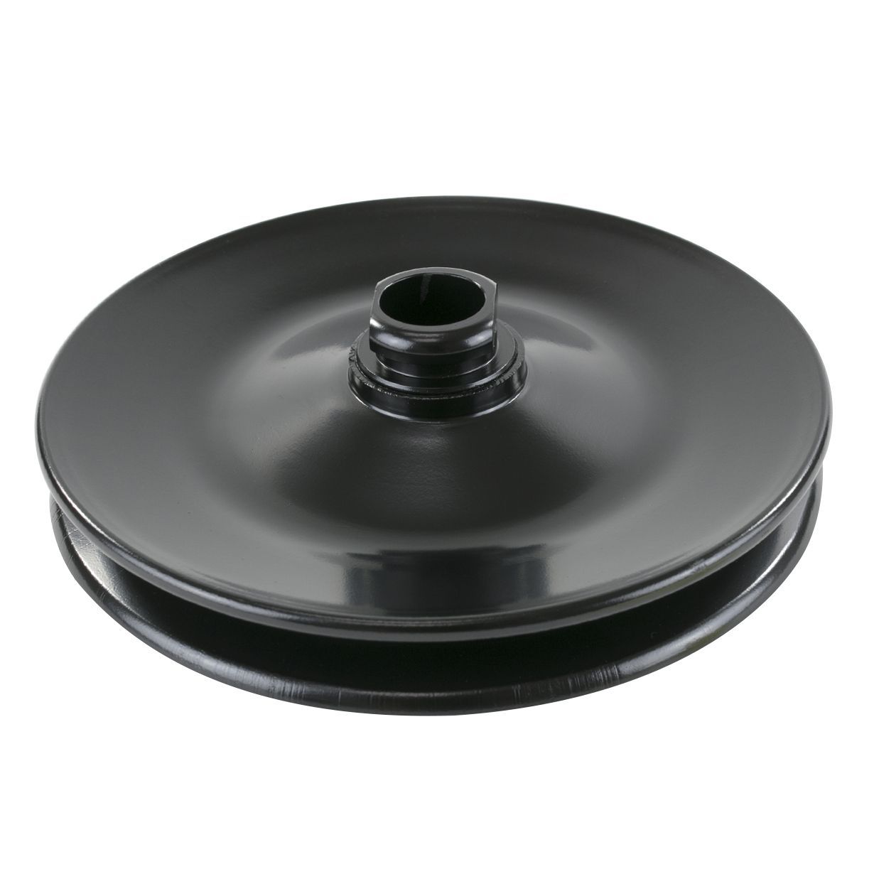 Pulley GM/Ford Power Steering Pump Single Groove Black Steel 3/4 Pulley GM/Ford Power Steering Pump Single Groove Black Steel 3/4" Shaft