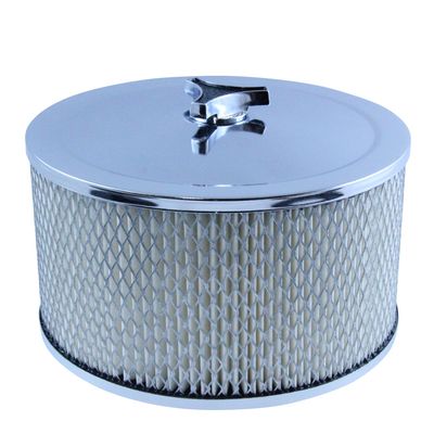 Chrome Air Cleaner/Air Filter 9" Wide x 5" Tall Holley Edelbrock Quadrajet Carburettor