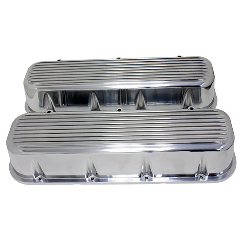 Valve Rocker Covers Chevrolet V8 Big Block 396-502 Polished Alloy Finned Tall-pr