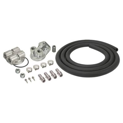Derale Single Mount Universal Oil Filter Relocation Kit 1/2 Derale Single Mount Universal Oil Filter Relocation Kit 1/2" NPT Ports Up 15781