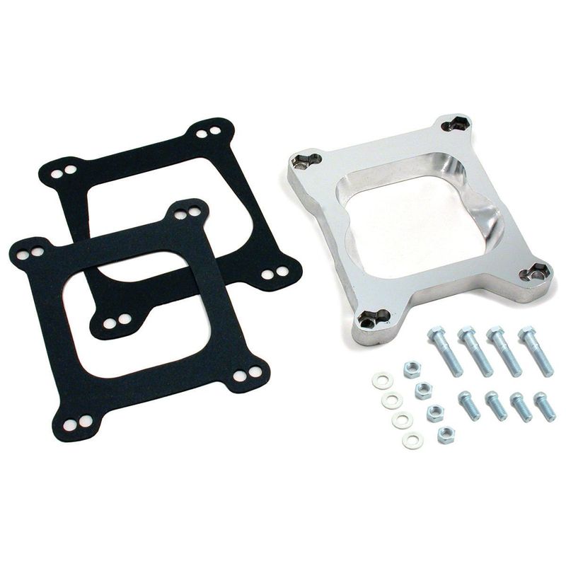 Carburettor Adaptor adapts Holley Spreadbore to Squarebore/Quadrajet Carburettors Carburettor Adaptor adapts Holley Spreadbore to Squarebore/Quadrajet Carburettors