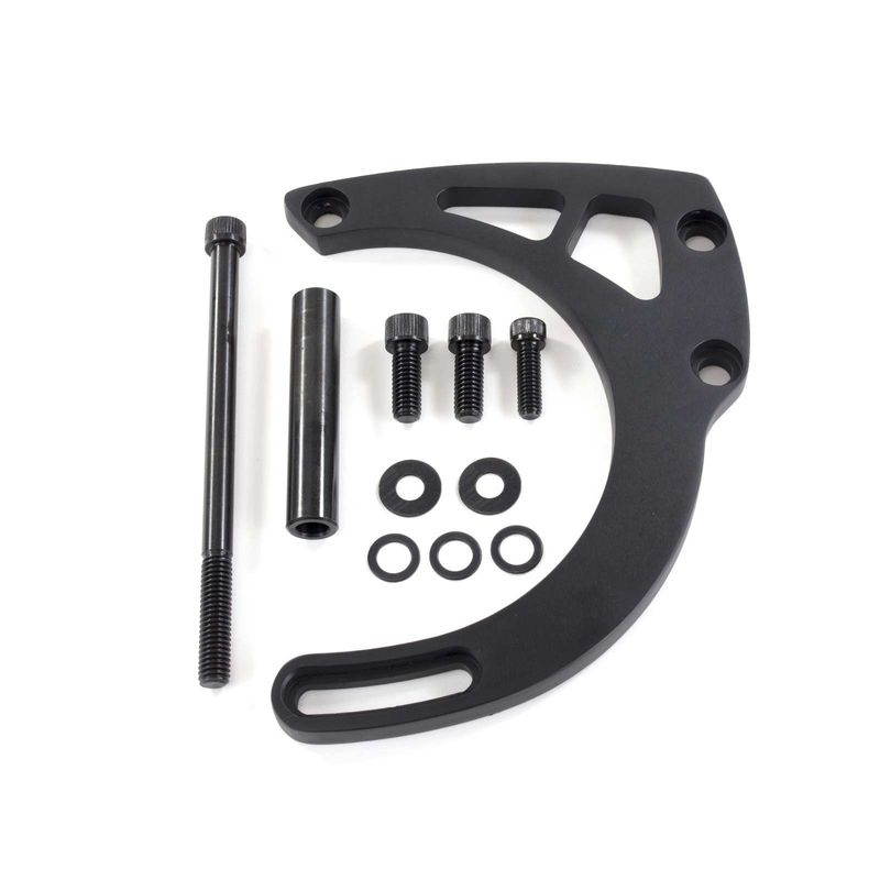 Alternator Bracket Mid-Mount Kit Black Aluminium Chevrolet Small Block Lwp
