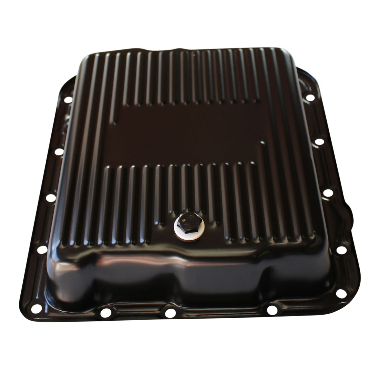 Transmission Pan GM 700R4-4L60E-4L65E Black Steel 2-1/2 Transmission Pan GM 700R4-4L60E-4L65E Black Steel 2-1/2" Standard OEM Depth