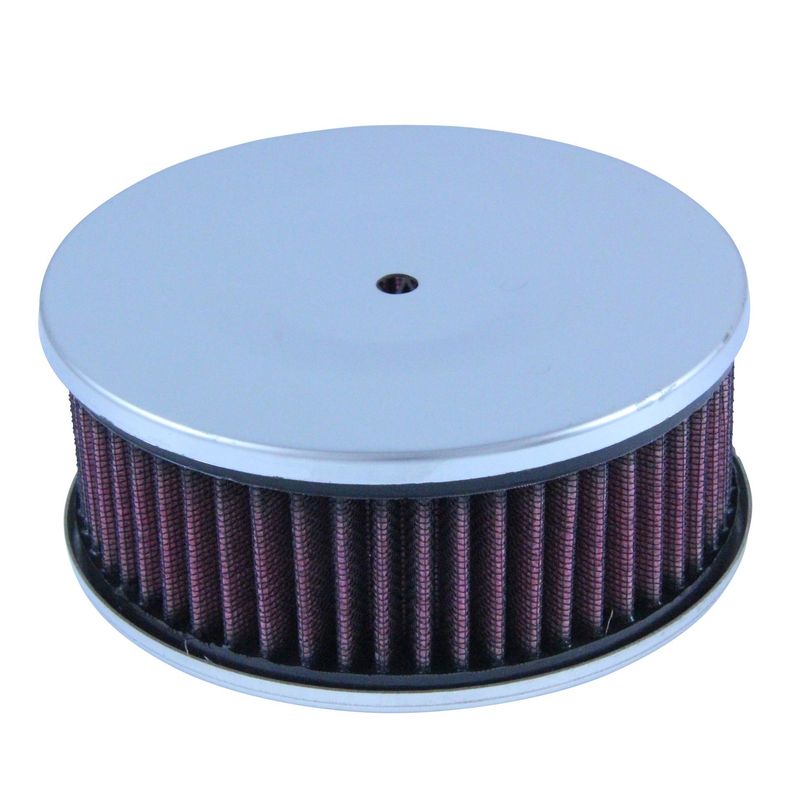 Chrome Air Cleaner 5-1/2" Wide x 55mm Tall 60mm Low Profile Centre Stud