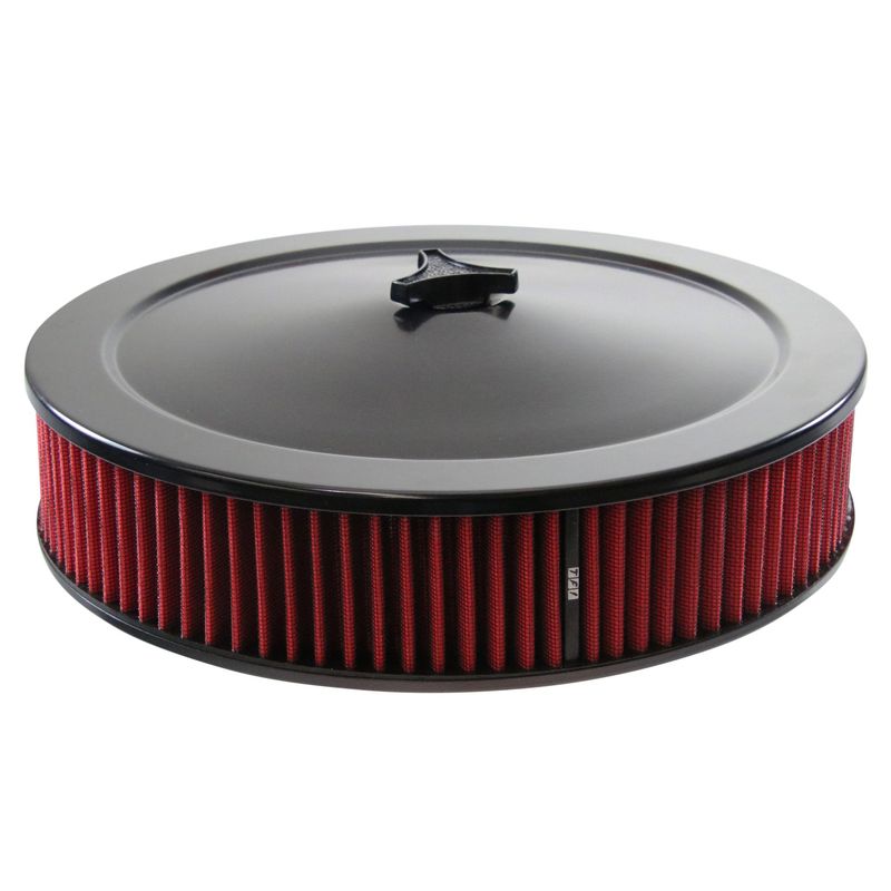 Black Air Filter/Air Cleaner 14 Black Air Filter/Air Cleaner 14" x 3" Holley or Holden Quadrajet Base Red Element