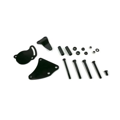 Power Steering Pump Bracket Kit Black Steel Chevrolet Small Block Swp Type II