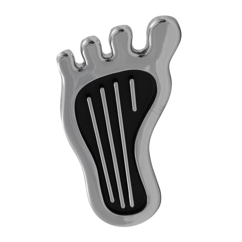 Headlamp Dimmer Pedal Barefoot Surfer Style Chrome with Black