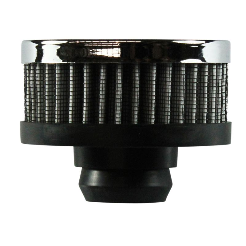 Valve Rocker Cover Breather Cap Push In Hi Performance 2 Inch Tall Chrome with Grommet