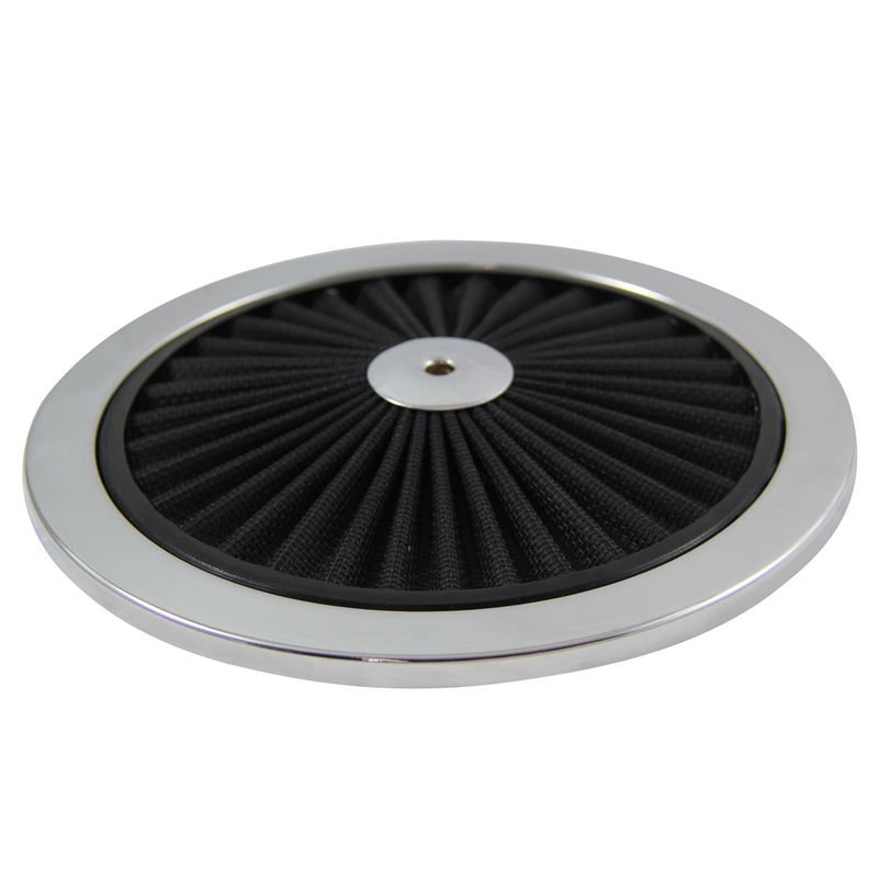 Extraflow Black Element Chrome Air Filter 9 Extraflow Black Element Chrome Air Filter 9" Top only Cotton Pleated