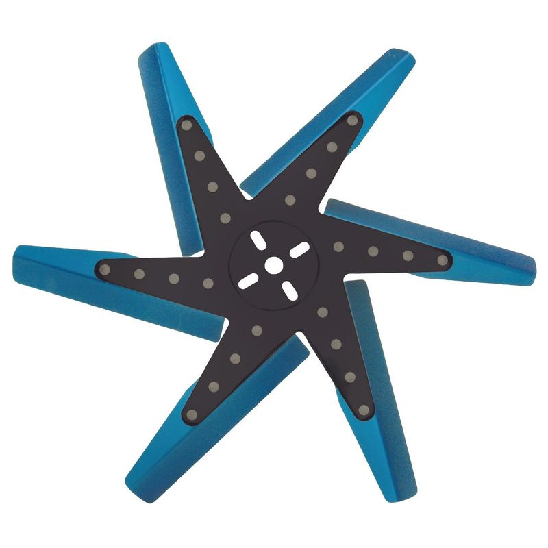 Derale High Performance Flex Fan 18 Inch Blue Blade Black Hub 19918 Derale High Performance Flex Fan 18 Inch Blue Blade Black Hub 19918