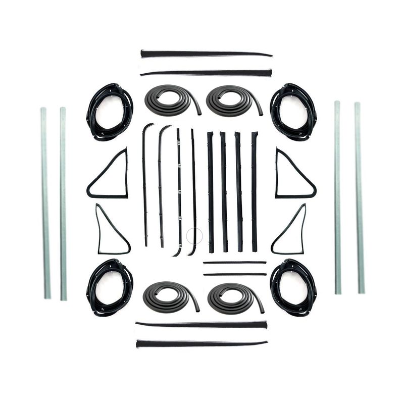 Door Seal Kit for HOLDEN EJ SEDAN with STAINLESS STEEL BAILEY CHANNEL