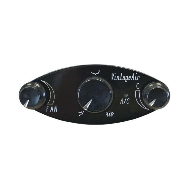 Vintage Air - GEN IV/GEN 5 ProLine Ellipse Control Panel with Black Anodized Finish