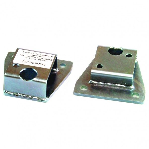 Engine Mount Adaptors - Small Block Chev to Holden V8 253-308 HQ-WB LH-LX Torana