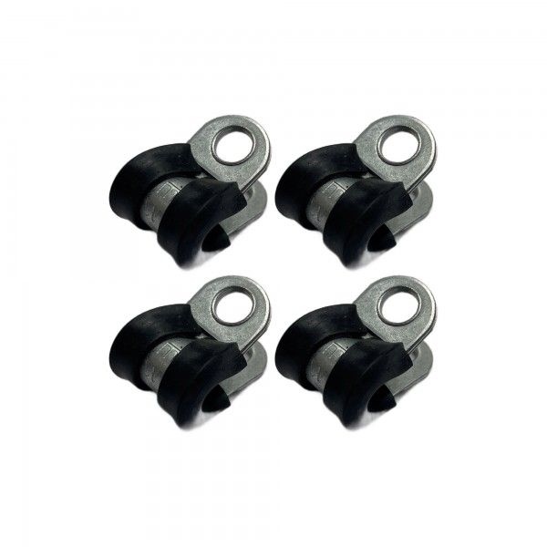 Rubber Lined P Clip Cushion Clamps 5mm - 4 Pack