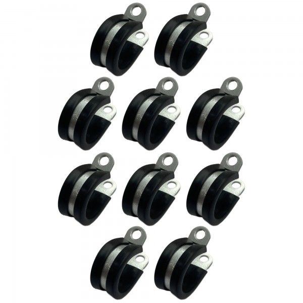 Rubber Lined P Clip Cushion Clamps 19mm - 10 Pack Rubber Lined P Clip Cushion Clamps 19mm - 10 Pack
