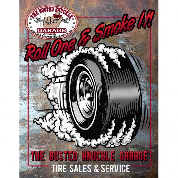 Roll One & Smoke It Metal Sign Reproduction 32cm x 41cm