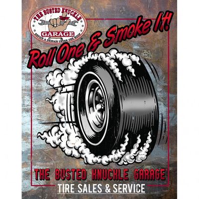 Roll One & Smoke It Metal Sign Reproduction 32cm x 41cm