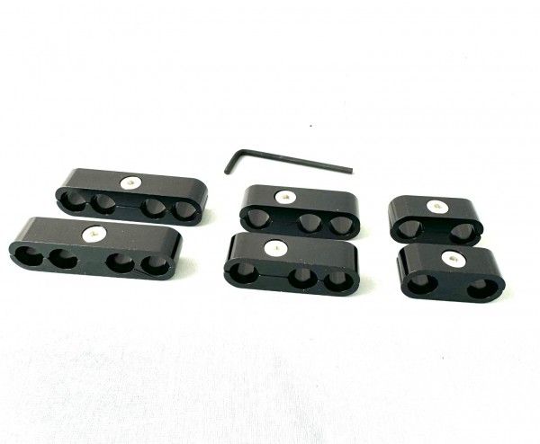 Black CNC billet aluminum Pro Style wire separators for 8mm, 9mm & 10mm ignition wires