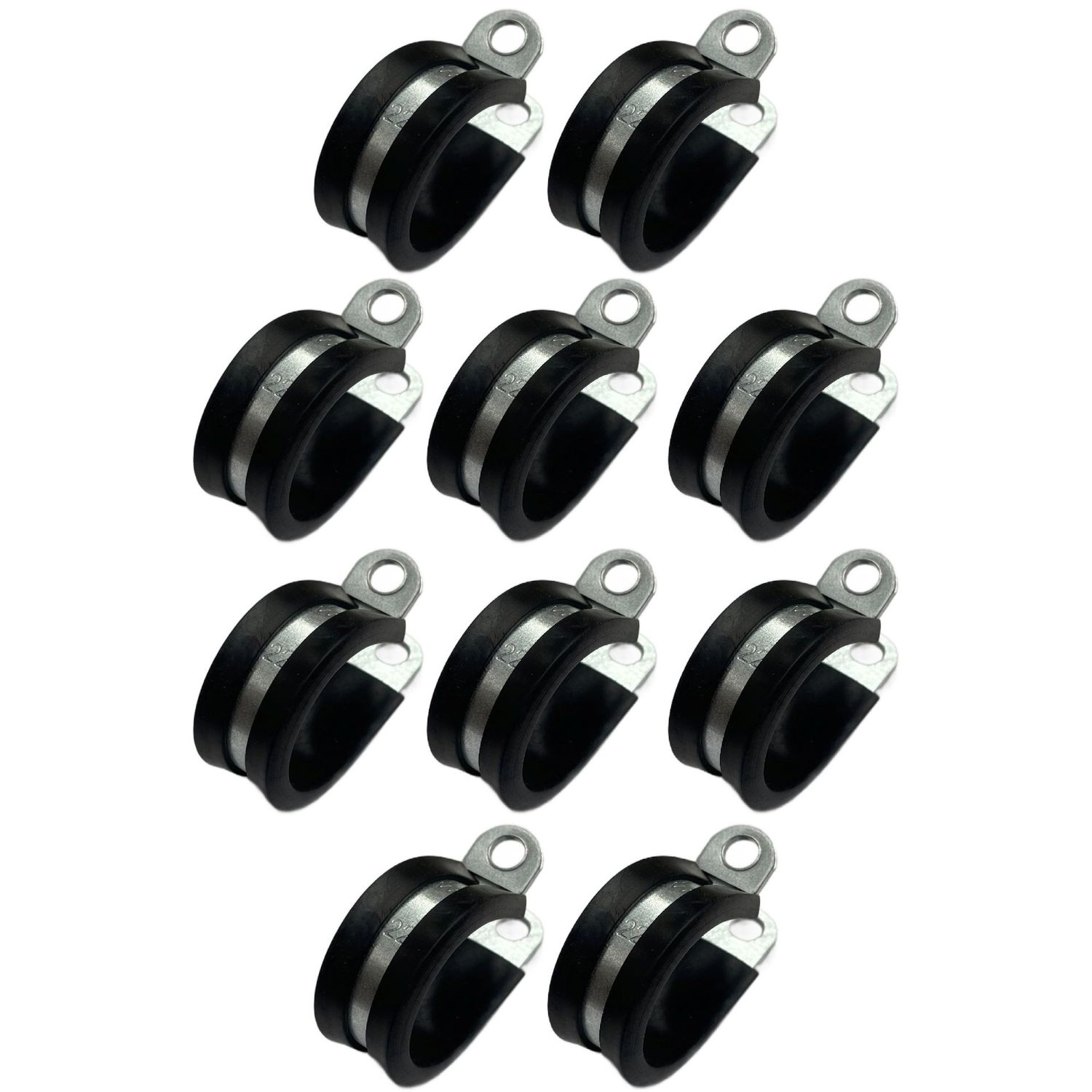 Rubber Lined P Clip Cushion Clamps 22mm - 10 Pack Rubber Lined P Clip Cushion Clamps 22mm - 10 Pack