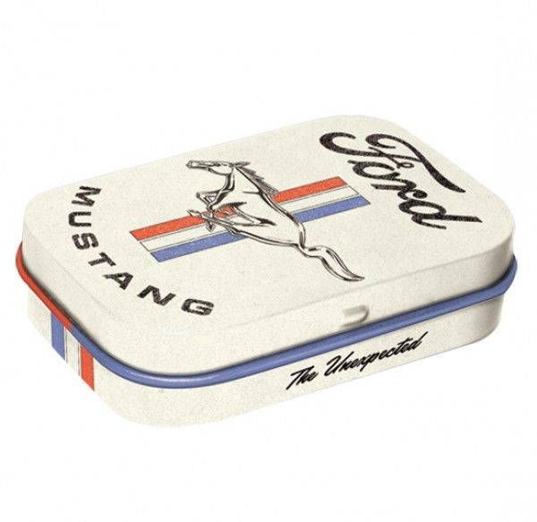 MintBox: Mustang Size:4x6 x1.6cm sugar free mints 34gm MintBox: Mustang Size:4x6 x1.6cm sugar free mints 34gm