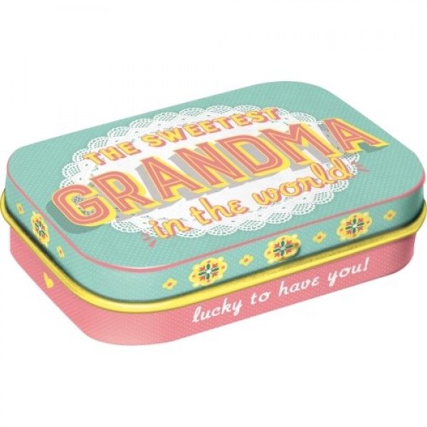MintBox: The Sweetest Grandma Size:4x6 x1.6cm sugar free mints 34gm MintBox: The Sweetest Grandma Size:4x6 x1.6cm sugar free mints 34gm