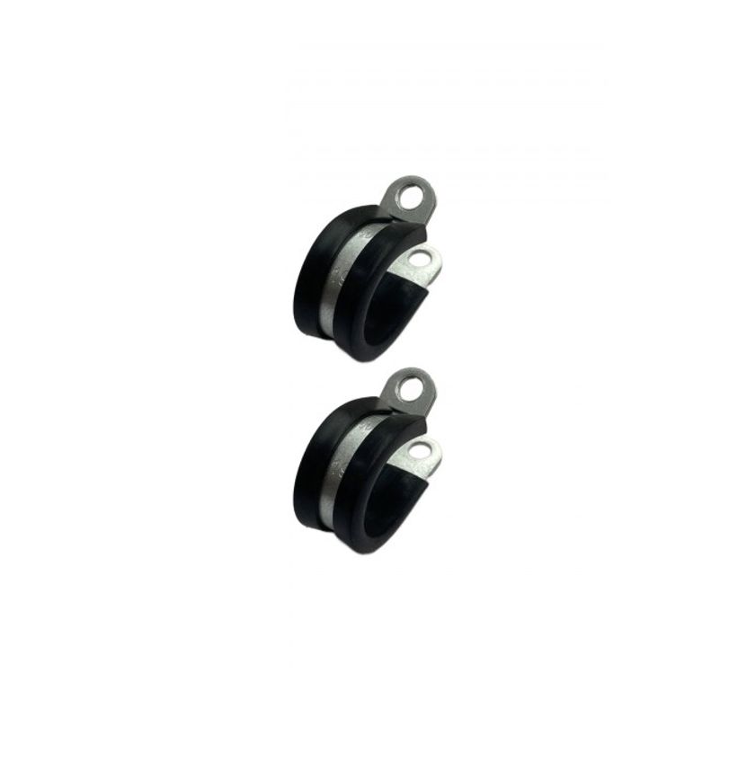 Rubber Lined P Clip Cushion Clamps 22mm - 2 Pack