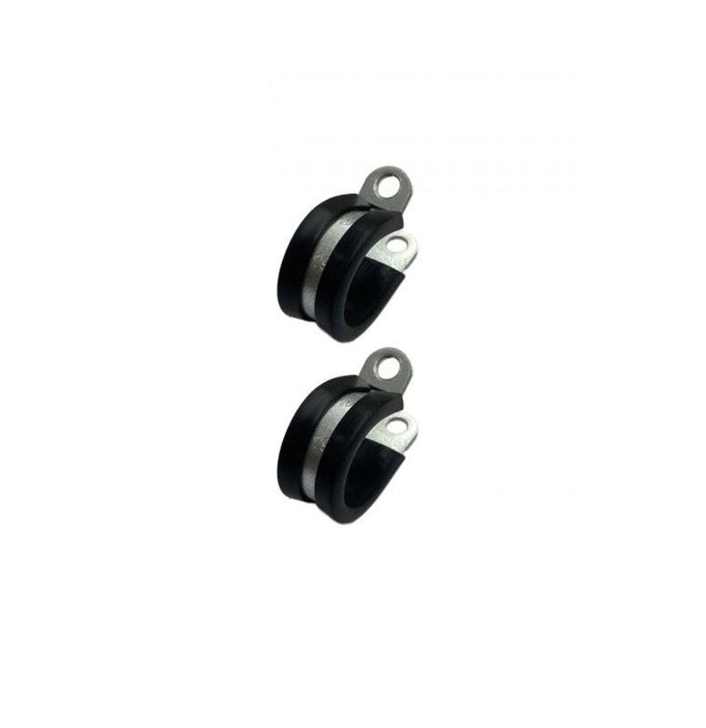 Rubber Lined P Clip Cushion Clamps 22mm - 2 Pack