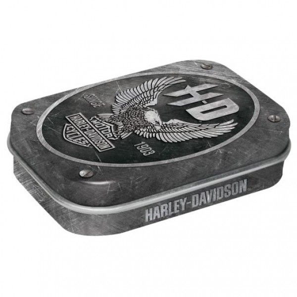 MintBox: Harley Davidson Metal Eagle Size:4x6 x1.6cm sugar free mints 34gm