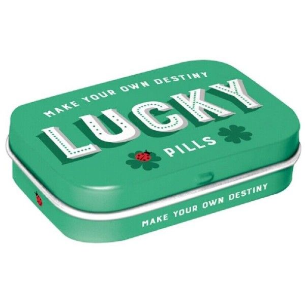 MintBox: Lucky Pills Size:4x6 x1.6cm sugar free mints 34gm