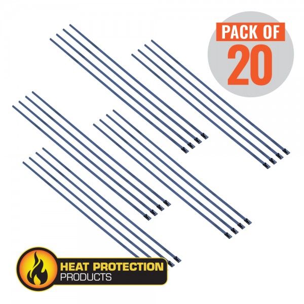 Thermal Stainless 304 Steel Locking Ties 400mm (16 Inch) long for securing any insulation-Pack 20