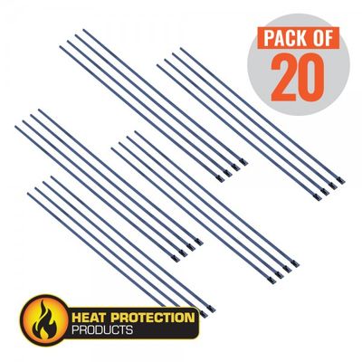 Thermal Stainless 304 Steel Locking Ties 400mm (16 Inch) long for securing any insulation-Pack 20
