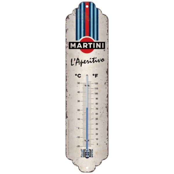 Thermometer Martini Racing C⁰+F⁰ 6.5cm x 28cm In Hang Sell