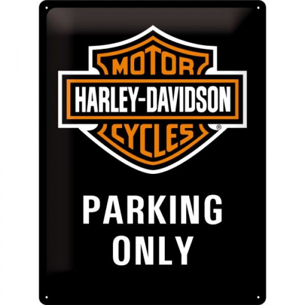 Harley Davidson Parking Only Metal Reproduction Sign 30cm x 40cm