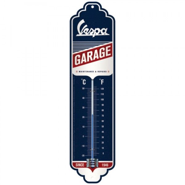 Thermometer Vespa Garage C⁰+F⁰ 6.5cm x 28cm In Hang Sell
