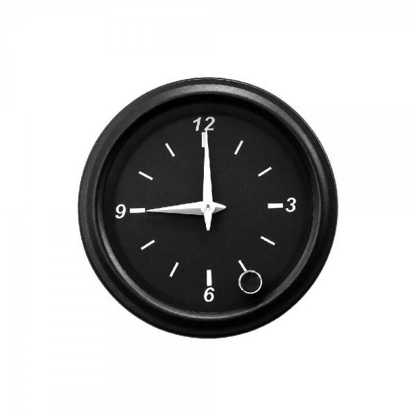Speco Meter 2 Speco Meter 2" 12V Electric Analogue Clock No Logo - Black Dial Black Bezel