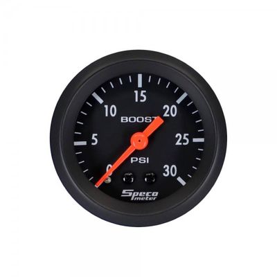 Speco Meter 2 Speco Meter 2" Mechanical 30 PSI Boost Gauge - Black Dial Black Bezel