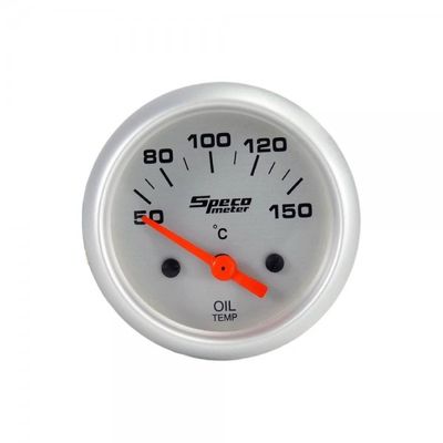 Speco Meter 2 Speco Meter 2" Electric 50-150ºC Oil Temperature Gauge - Silver Dial Silver Bezel