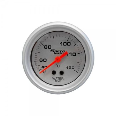 Speco Meter 2 Speco Meter 2" Mechanical 40-120ºC Water Temperature Gauge with 6' Sender - Silver Dial Silver Bezel