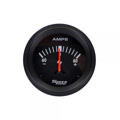Speco Meter 2 Speco Meter 2" 60-0-60 Amps Ammeter Gauge - Black Dial Black Bezel