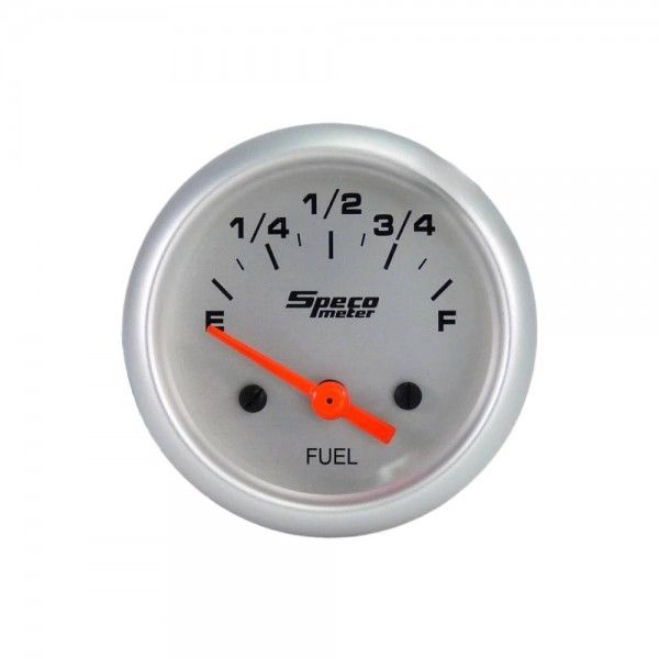 Speco Meter 2 Speco Meter 2" 12V Fuel Gauge with Sender - Silver Dial Silver Bezel