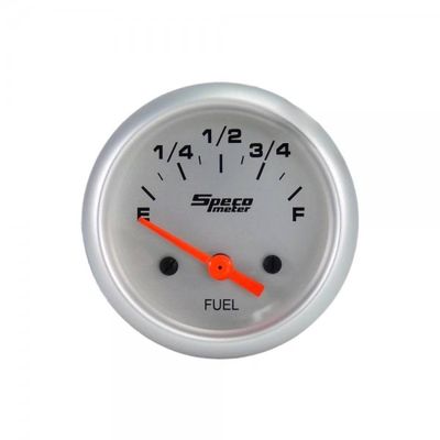Speco Meter 2 Speco Meter 2" 12V Fuel Gauge with Sender - Silver Dial Silver Bezel