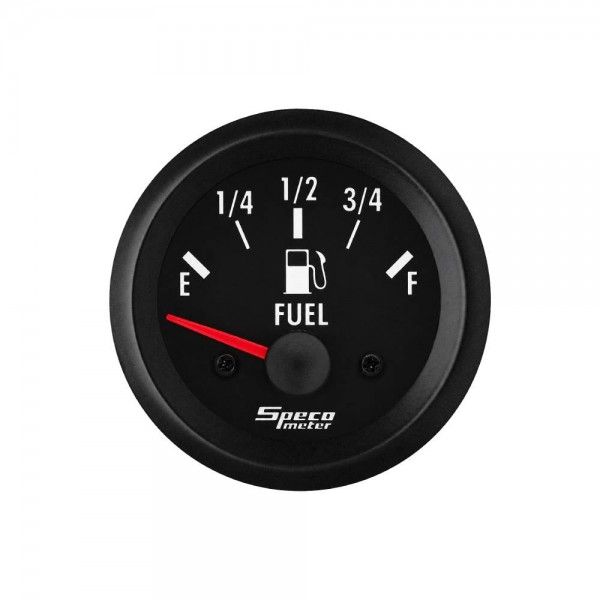 Speco Meter 2 Speco Meter 2" 12V Fuel Gauge with Sender - Black Dial Black Bezel