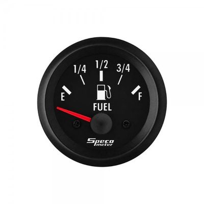 Speco Meter 2 Speco Meter 2" 12V Fuel Gauge with Sender - Black Dial Black Bezel
