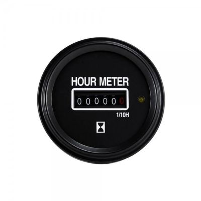 Speco Meter 2 Speco Meter 2" 12/24V Hour-Meter - Black Dial Black Bezel