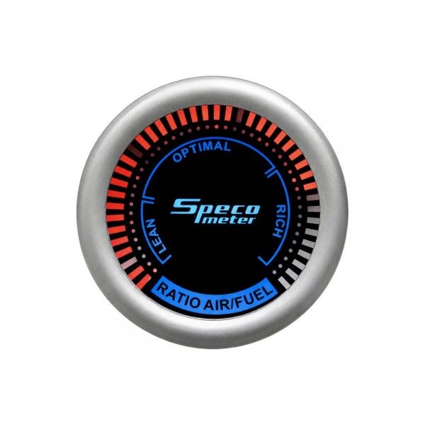 Speco Meter 2 Speco Meter 2" 12V Electric Air-Fuel Ratio Gauge - Black Dial Silver Markings Silver Bezel