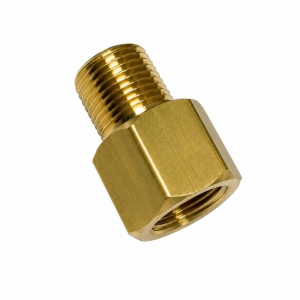 Brass Electric Gauge Adaptor - 1/8” NPT (F) x 5/8” UNF (M)