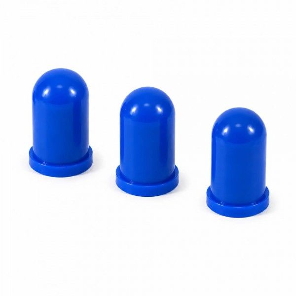 7mm Globe Assembly Bulb Covers - Blue 3 pack