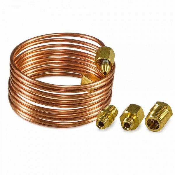 Oil Line Kit - 6ft Copper Tube with Brass Fittings